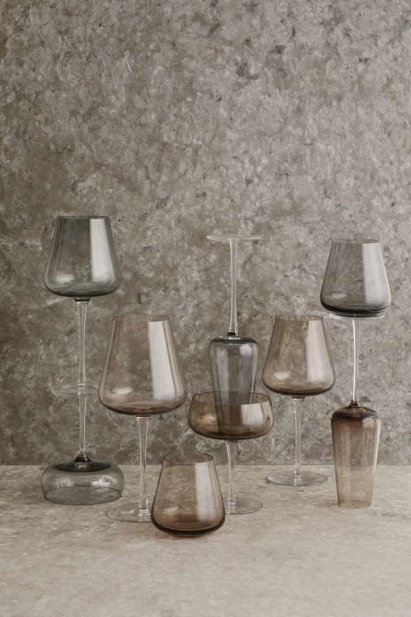 Rode wijnglas BELO, set van 2 stuks, 200 ml, bruin, Blomus