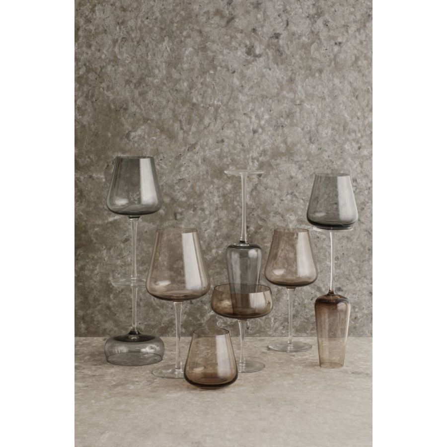 Champagneglas BELO, set van 2 stuks, 200 ml, grijs, Blomus