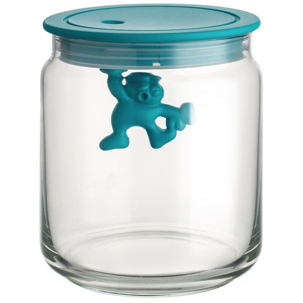 Vershoudpot GIANNI 750 ml, blauw deksel, glas, Alessi
