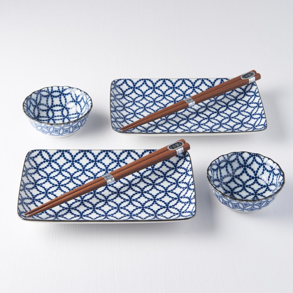 Sushiset, 6-delig, geometrische symbolen, MIJ