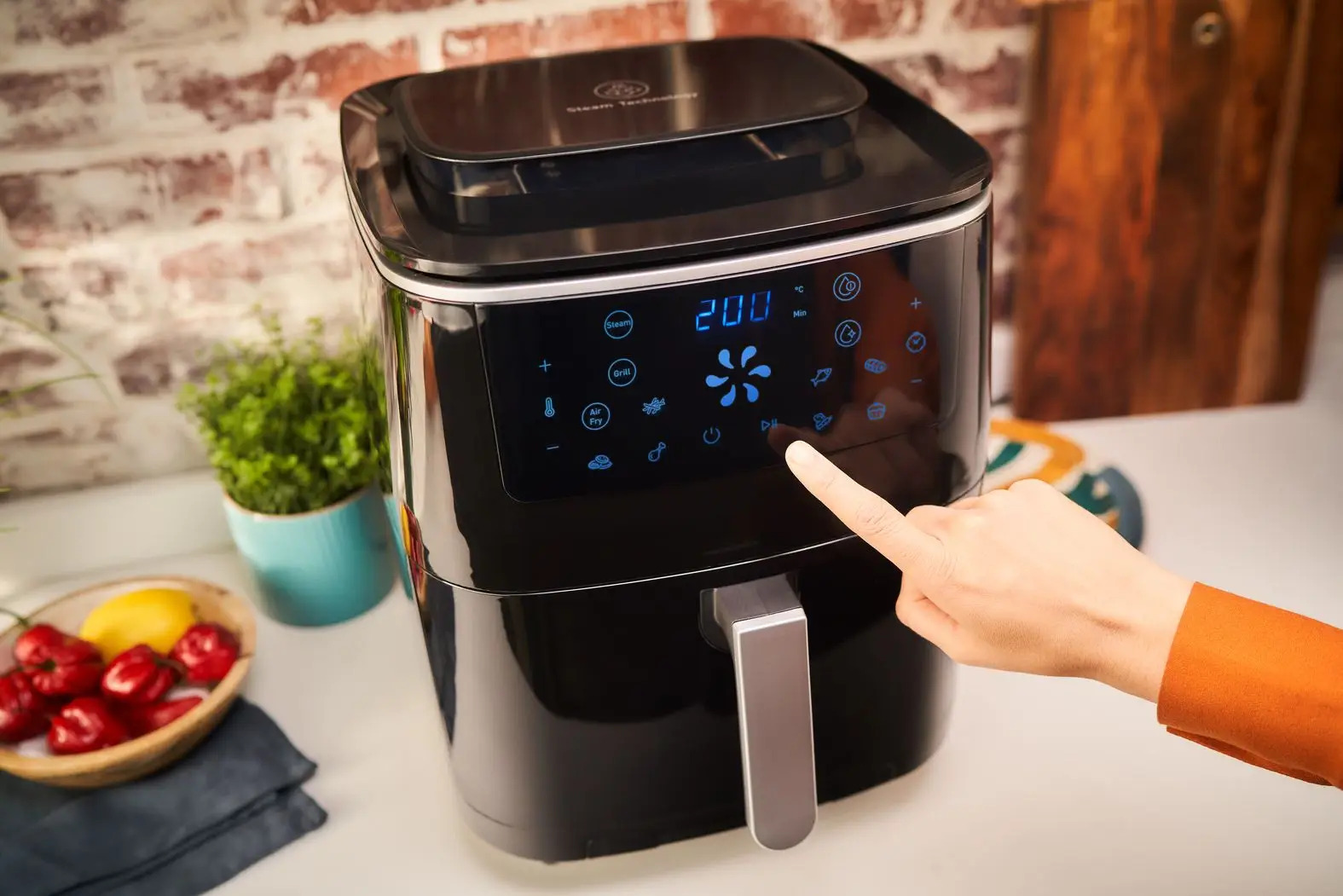 Airfryer EASY FRY & STEAM FW201815, zwart, Tefal