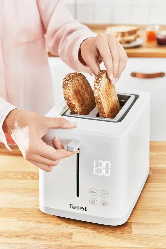 Broodrooster SENSE TT693110, 2 sleuven, wit, Tefal