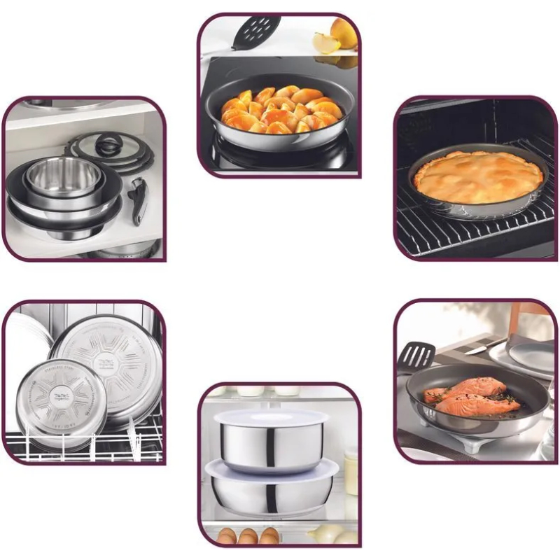 Pannenset INGENIO EMOTION HE L897SK04, 20-delig, Tefal