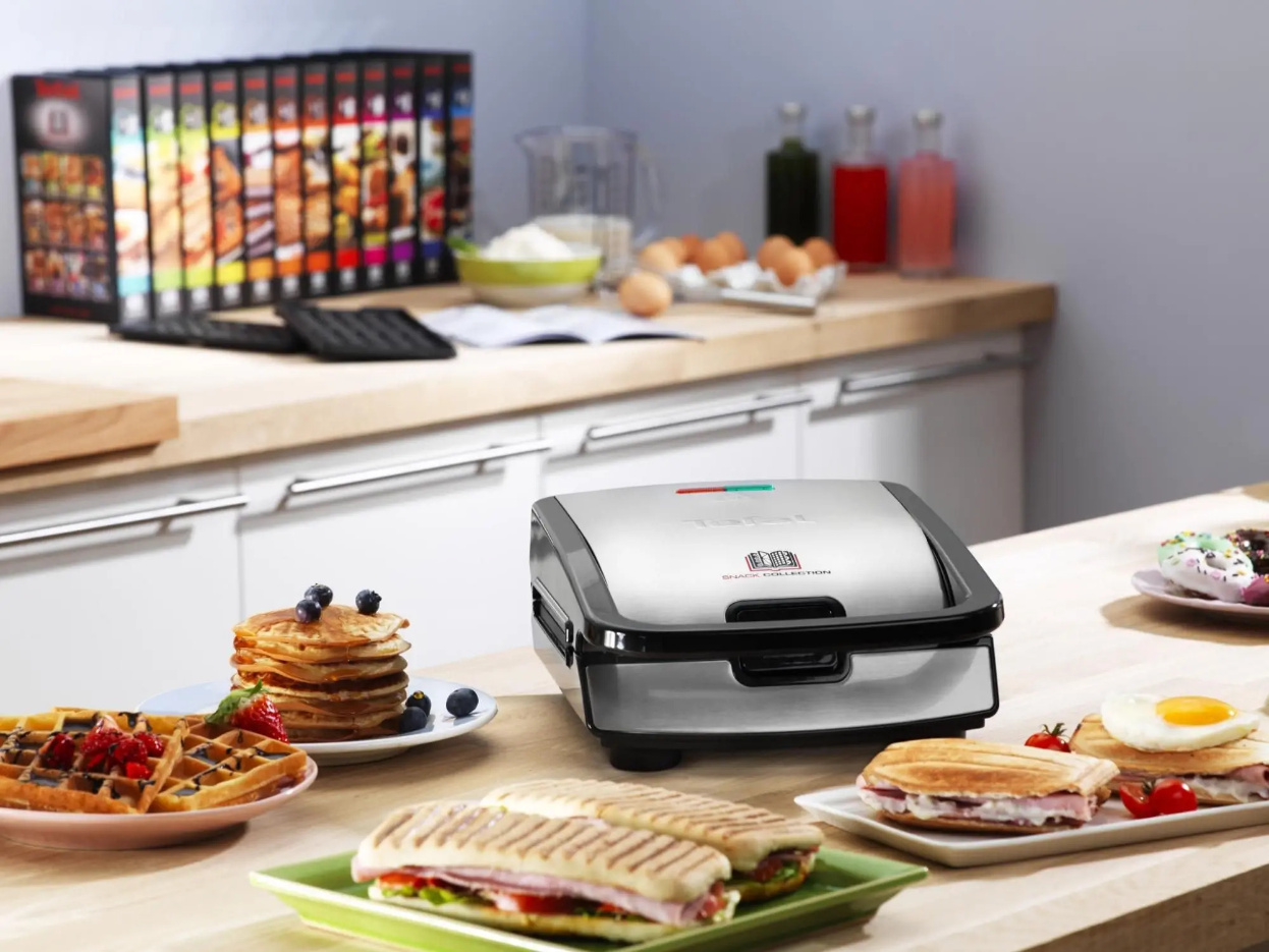 Tostiplaten SNACK COLLECTION XA800112, set van 2 stuks, Tefal