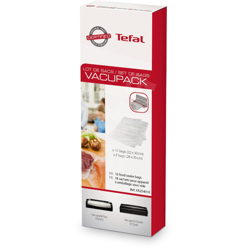 Vacumeerzakken VACUPACK/FRESH LOCK XA254010 18 stuks, Tefal