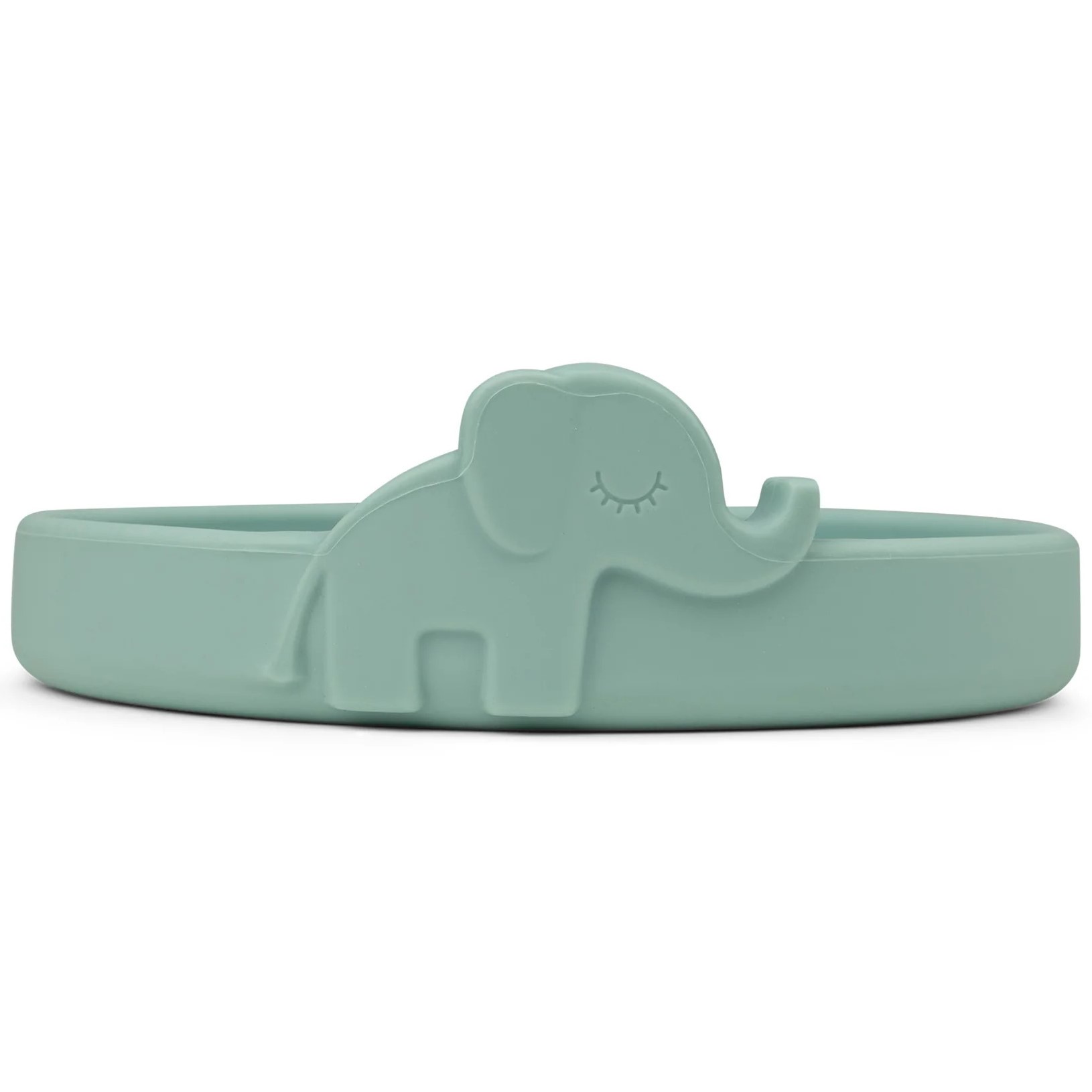 Kinderbord PEEKABOO ELPHEE 16 cm, blauw, siliconen, Done by Deer
