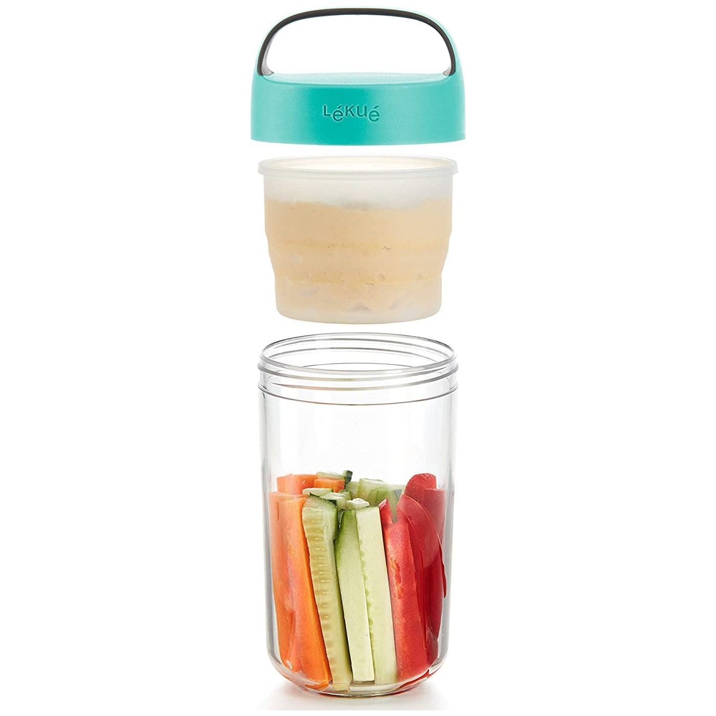 Lunchbeker JAR TO GO 600 ml, turkoois, Lékué