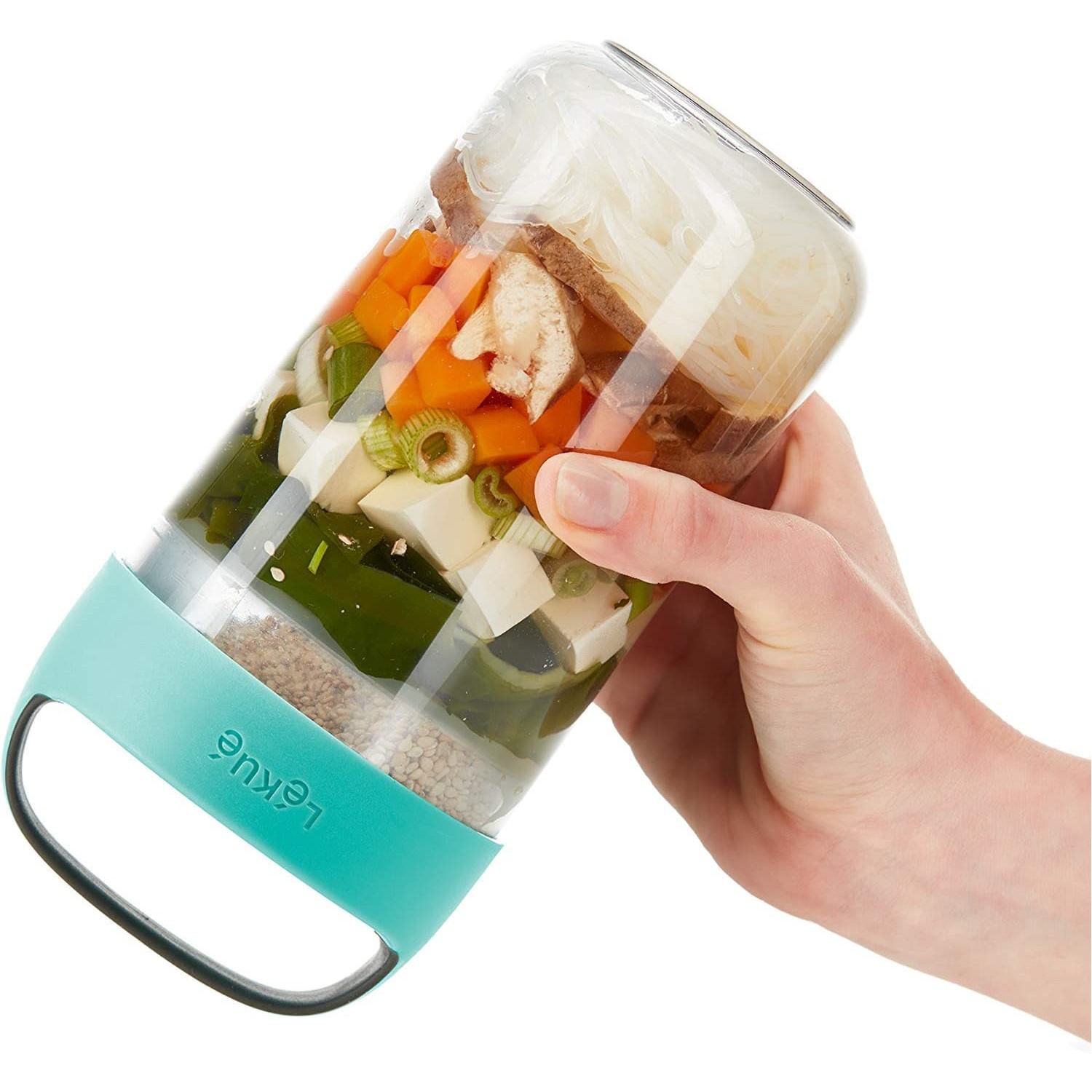 Lunchbeker JAR TO GO 600 ml, turkoois, Lékué