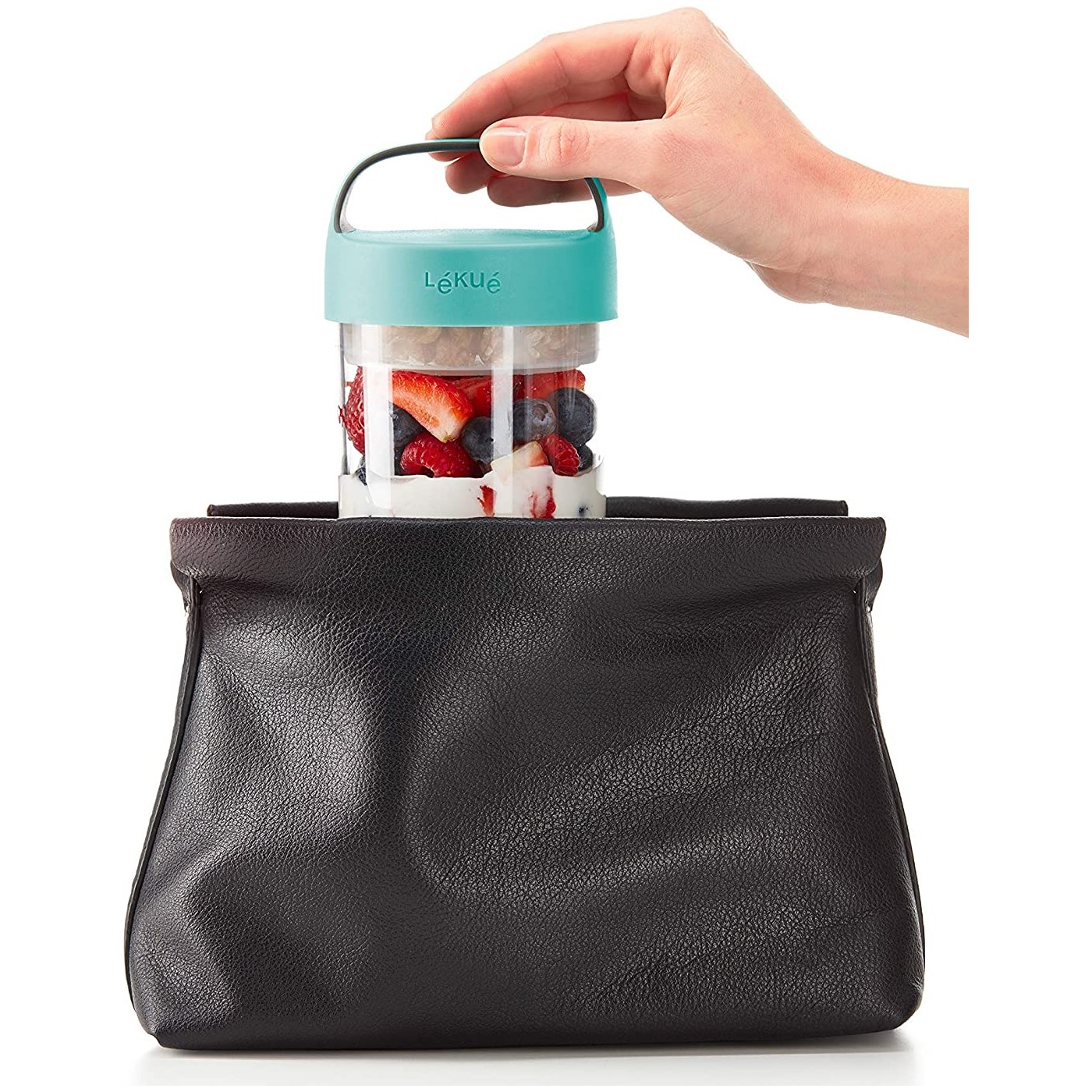 Lunchbeker JAR TO GO 600 ml, turkoois, Lékué