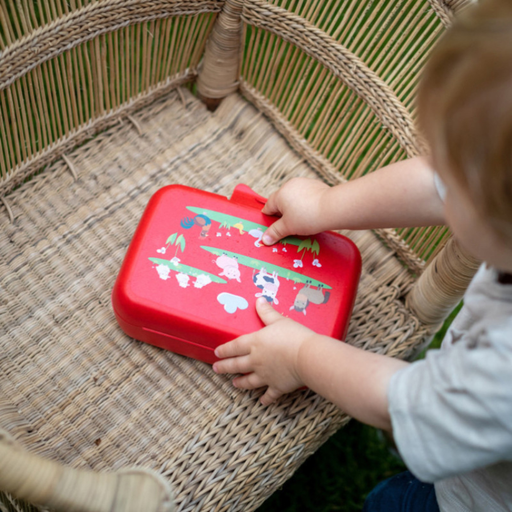 Kinderlunchtrommel CANDY L FARM, rood, Koziol
