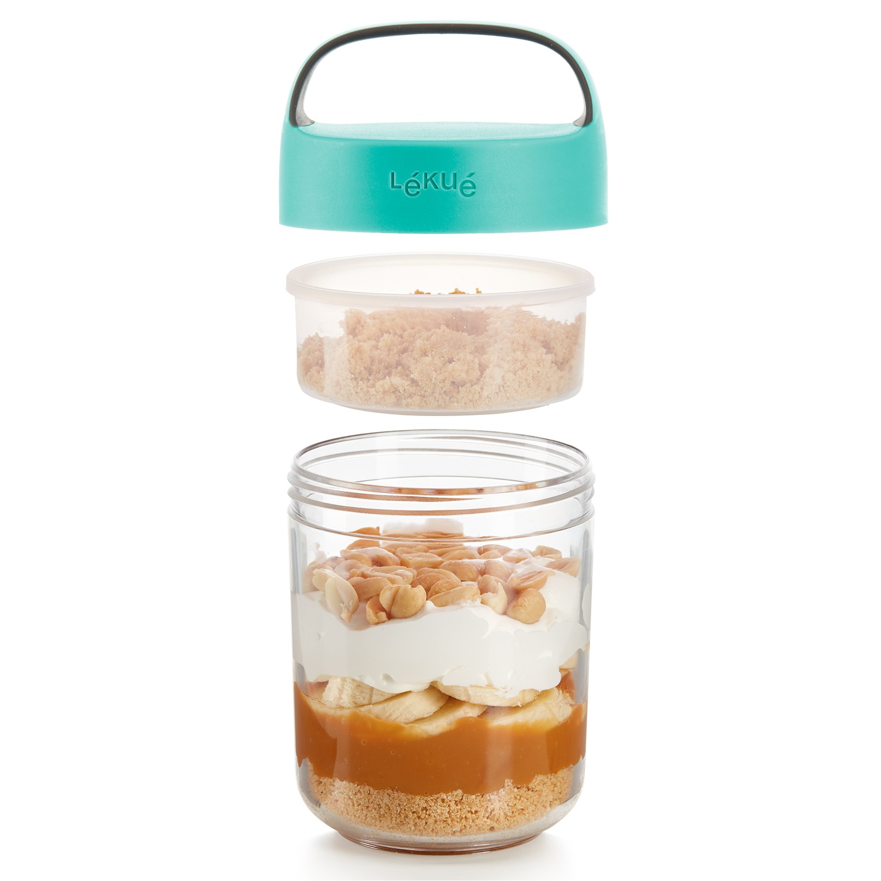 Lunchbeker JAR TO GO 400 ml, turkoois, Lékué