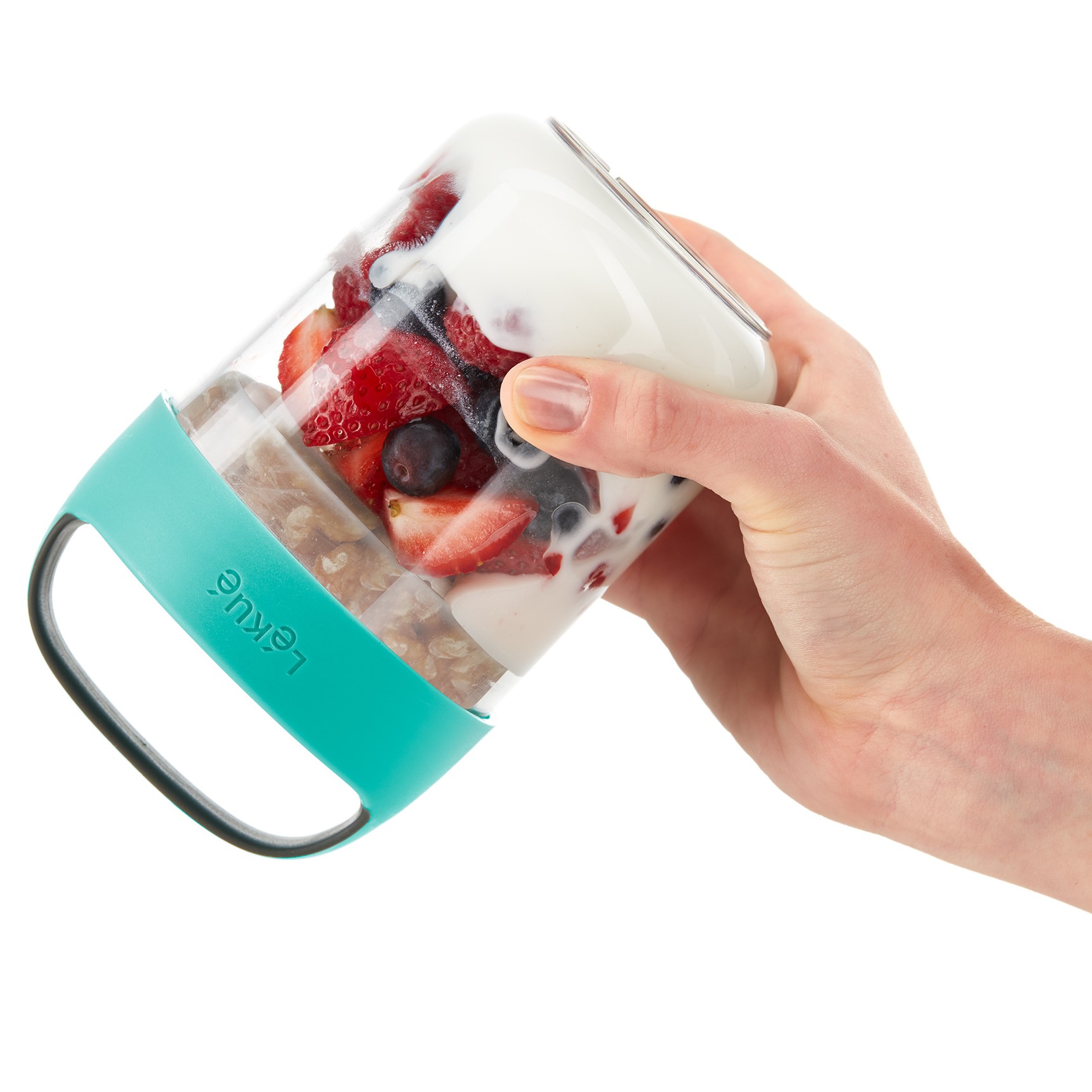 Lunchbeker JAR TO GO 400 ml, turkoois, Lékué