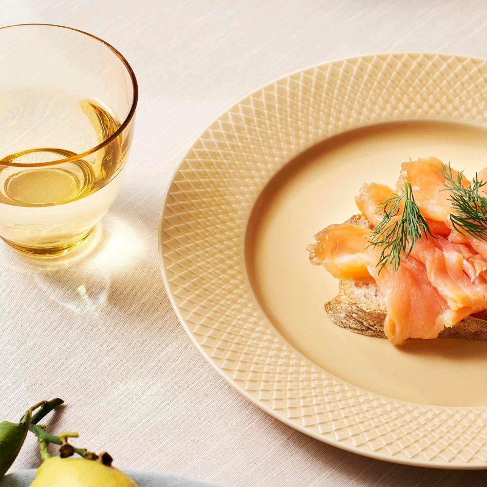 Dineerbord RHOMBE 27 cm, zand, Lyngby