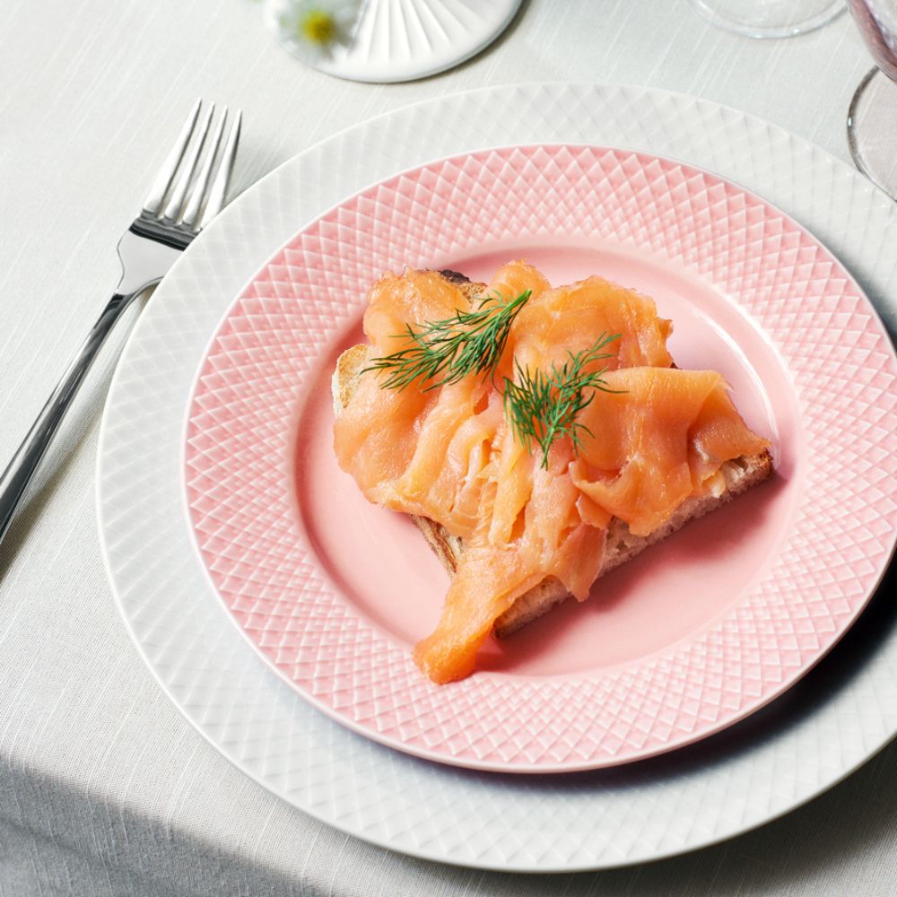 Dessertbord RHOMBE, 21 cm, roze, Lyngby