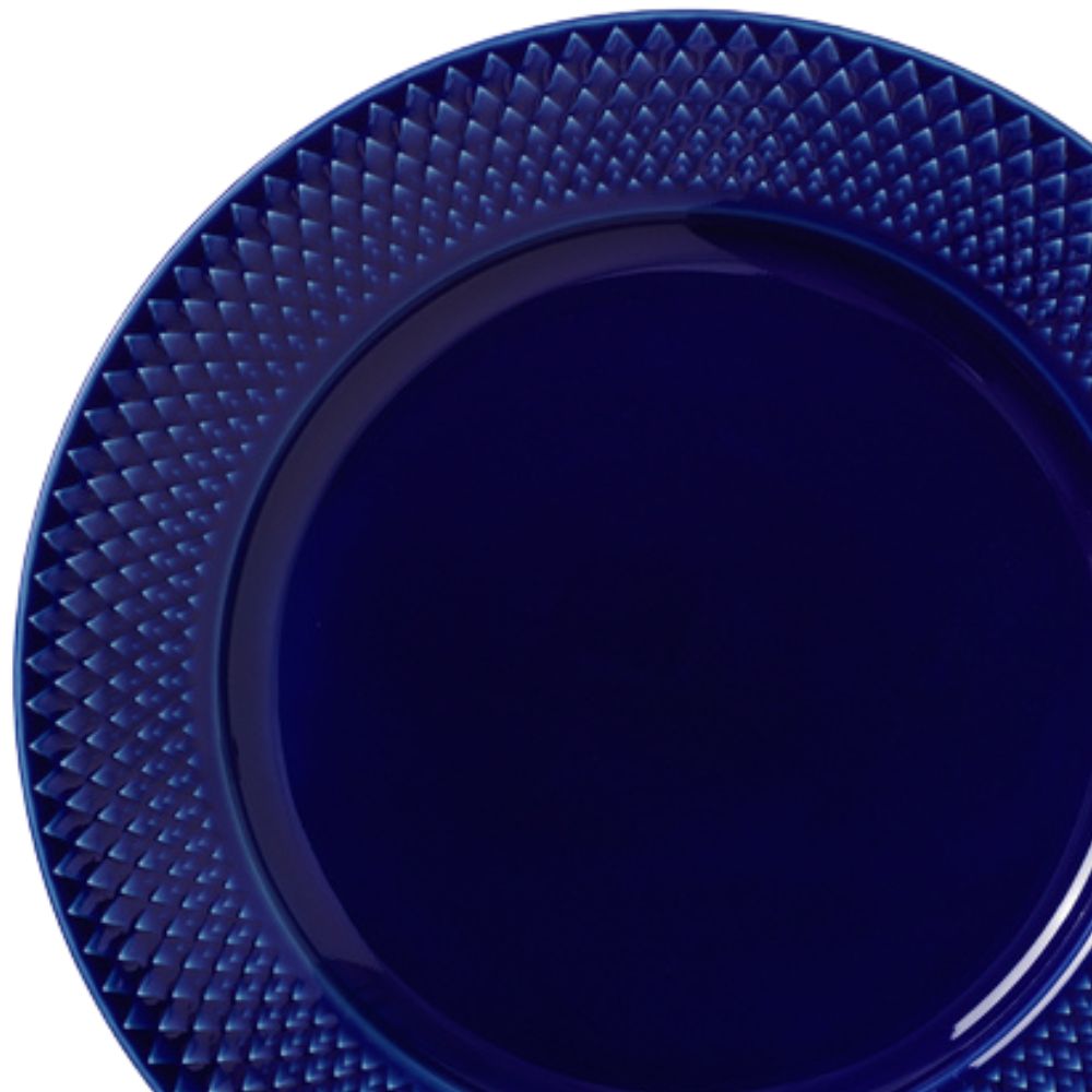 Dessertbord RHOMBE 23 cm, donkerblauw, Lyngby