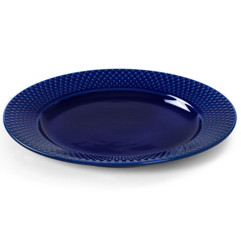 Dessertbord RHOMBE 23 cm, donkerblauw, Lyngby