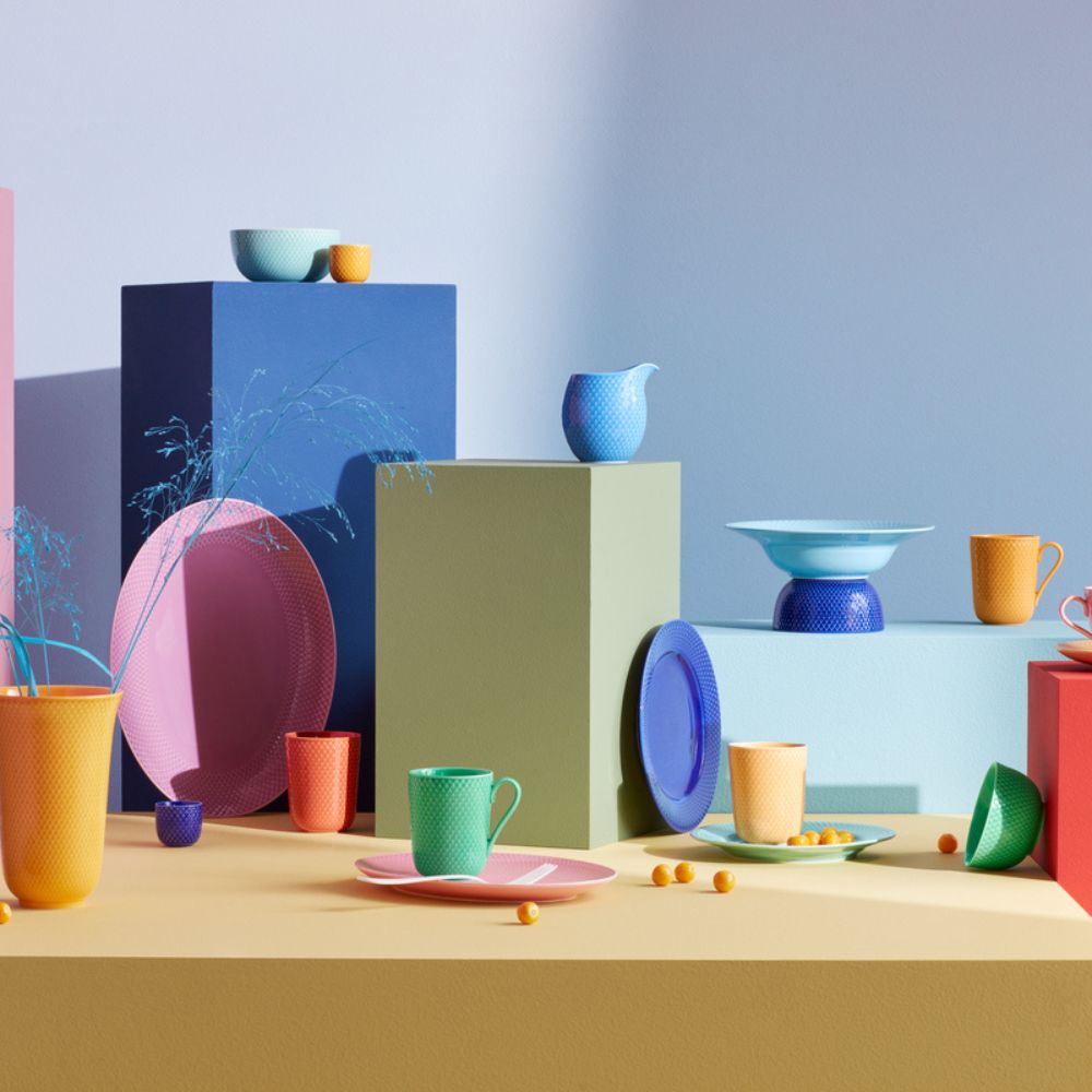 Dessertbord RHOMBE 23 cm, donkerblauw, Lyngby