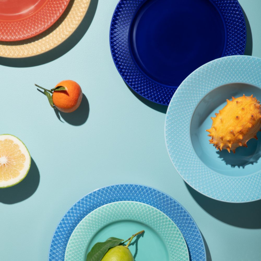 Dessertbord RHOMBE 23 cm, donkerblauw, Lyngby