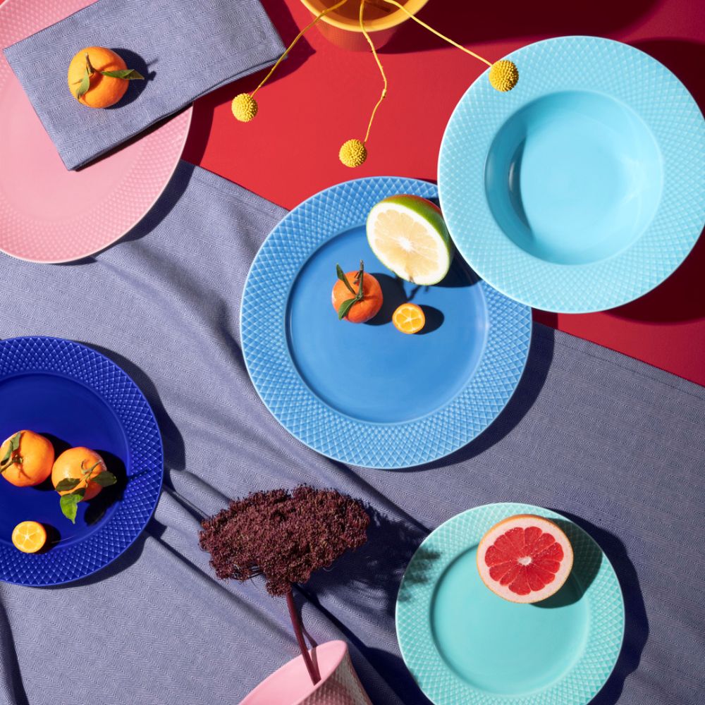 Dessertbord RHOMBE 23 cm, donkerblauw, Lyngby