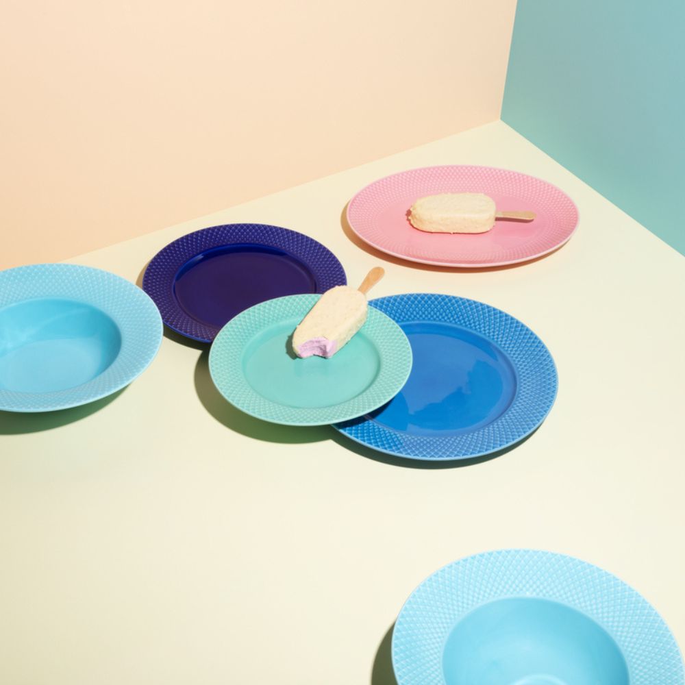 Dessertbord RHOMBE 23 cm, donkerblauw, Lyngby