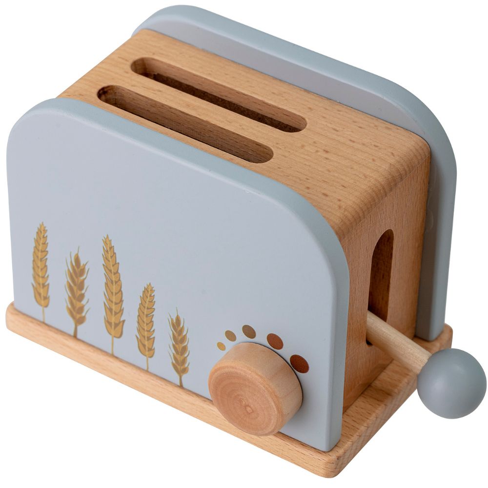 Speelgoed broodrooster-set ADDA, 7-delig, blauw, Bloomingville