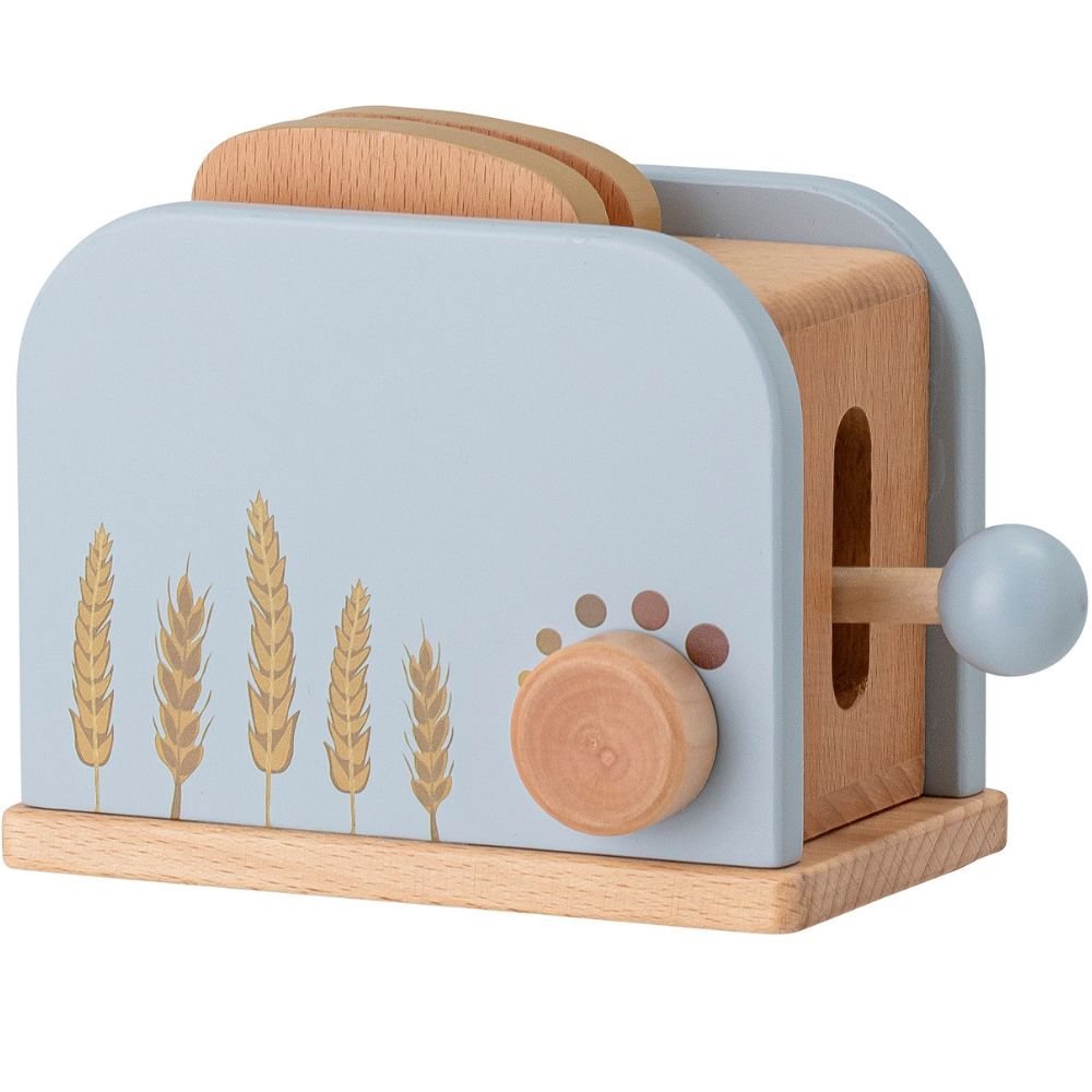 Speelgoed broodrooster-set ADDA, 7-delig, blauw, Bloomingville