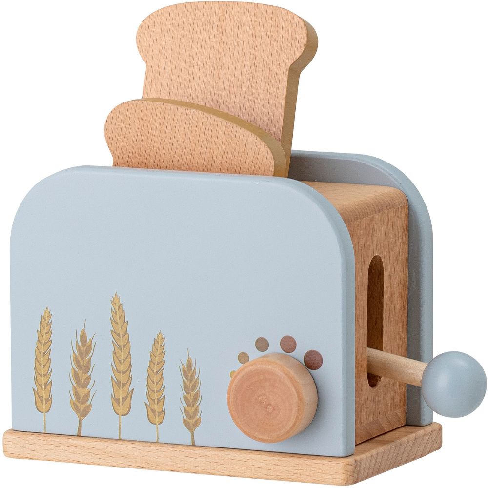 Speelgoed broodrooster-set ADDA, 7-delig, blauw, Bloomingville
