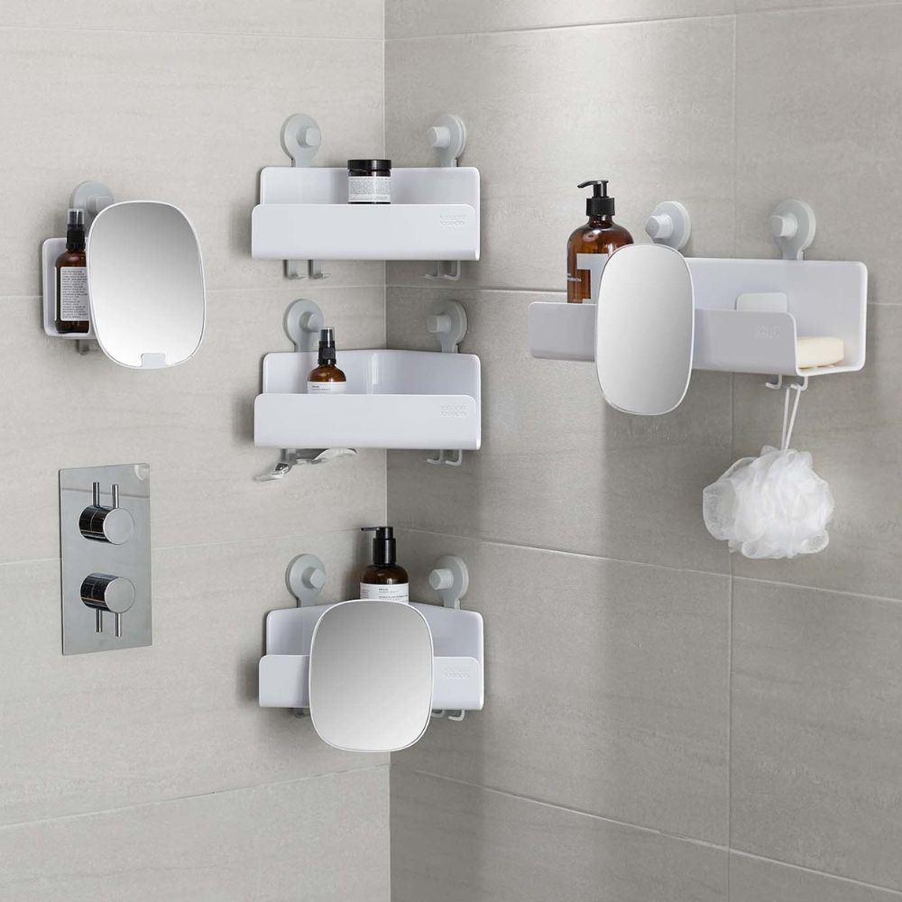 Doucheplanchet EASYSTORE 70550, set van 2 stuks, wit, Joseph Joseph