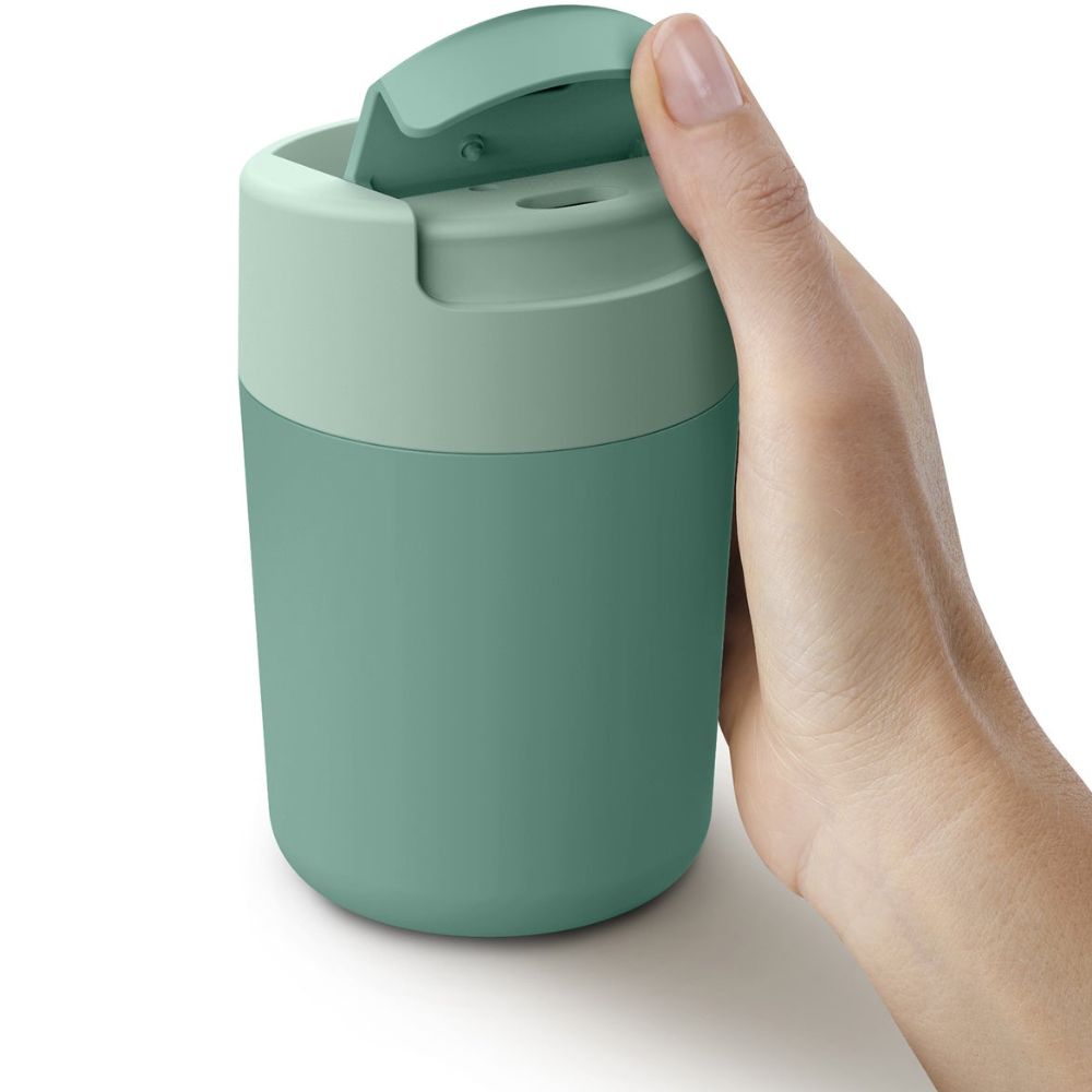 Reisbeker SIPP 81122 340 ml, lekvrij, groen, Joseph Joseph