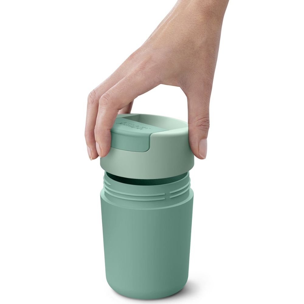 Reisbeker SIPP 81122 340 ml, lekvrij, groen, Joseph Joseph
