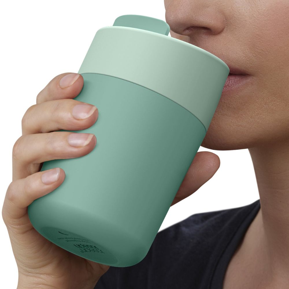 Reisbeker SIPP 81122 340 ml, lekvrij, groen, Joseph Joseph