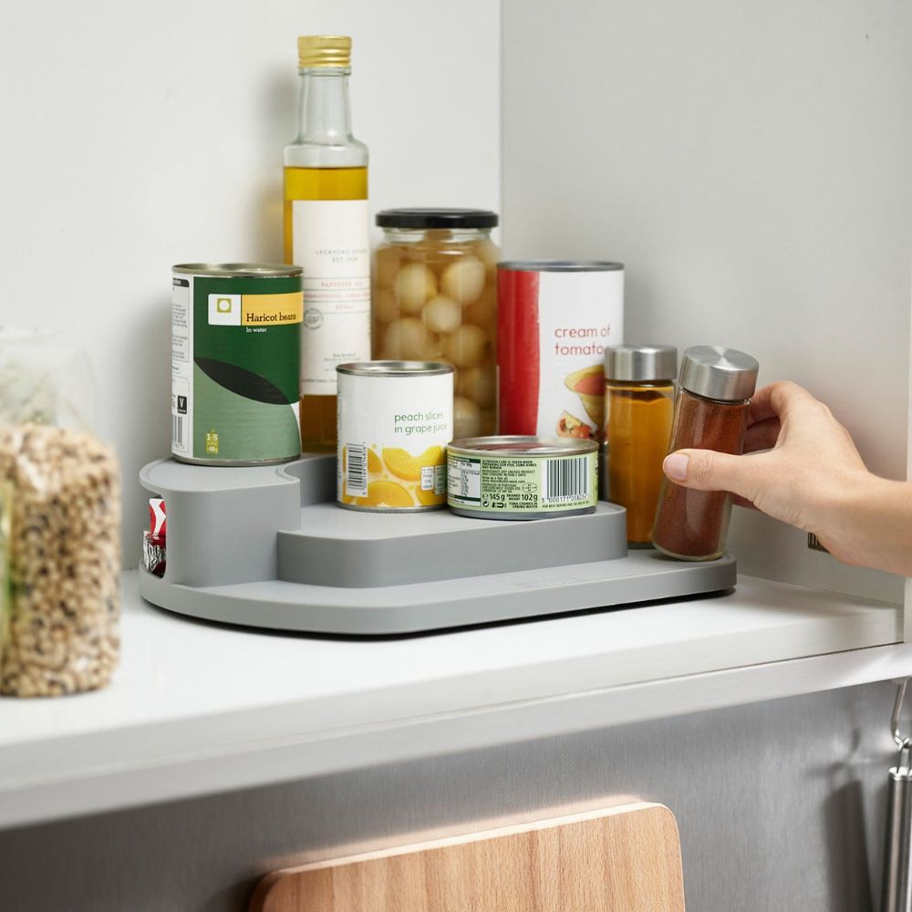 Keukenkast-organizer CUPBOARDSTORE 85195, grijs, draaibaar, Joseph Joseph