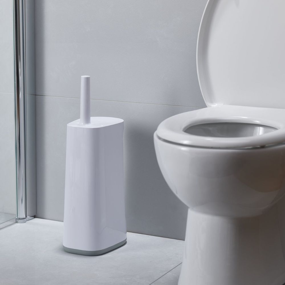 Toiletborstel met houder FLEX STORE 70536, wit / blauw, Joseph Joseph