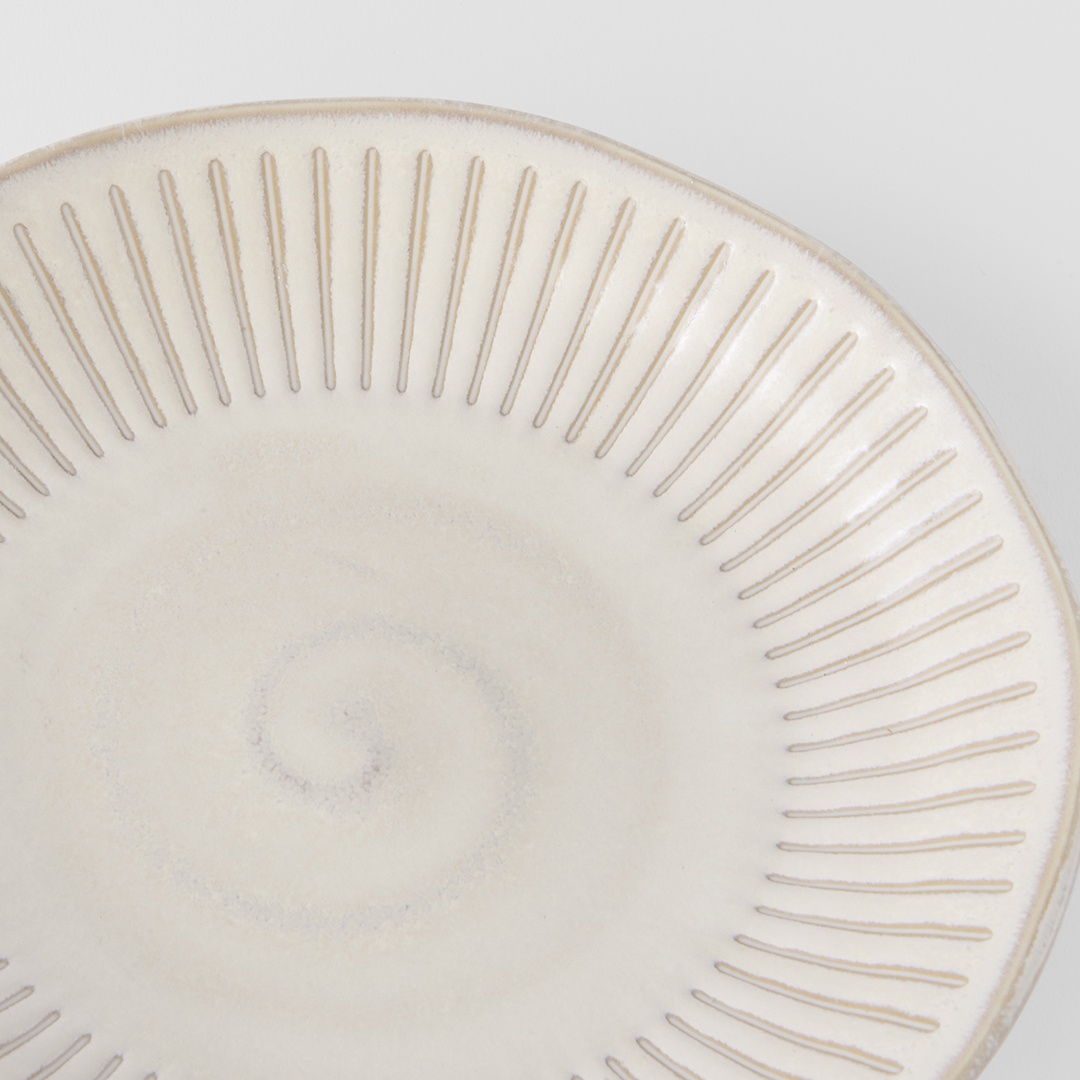 Voorgerechtbord RIDGED ALABASTER 20 cm, MIJ