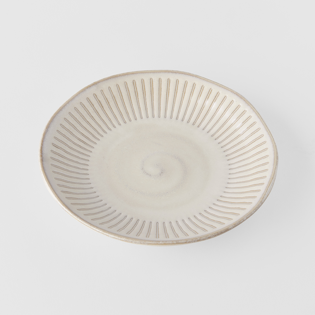 Voorgerechtbord RIDGED ALABASTER 20 cm, MIJ