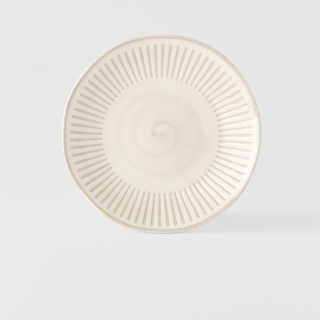 Voorgerechtbord RIDGED ALABASTER 20 cm, MIJ