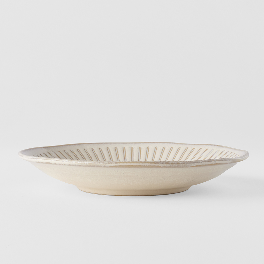 Voorgerechtbord RIDGED ALABASTER 20 cm, MIJ