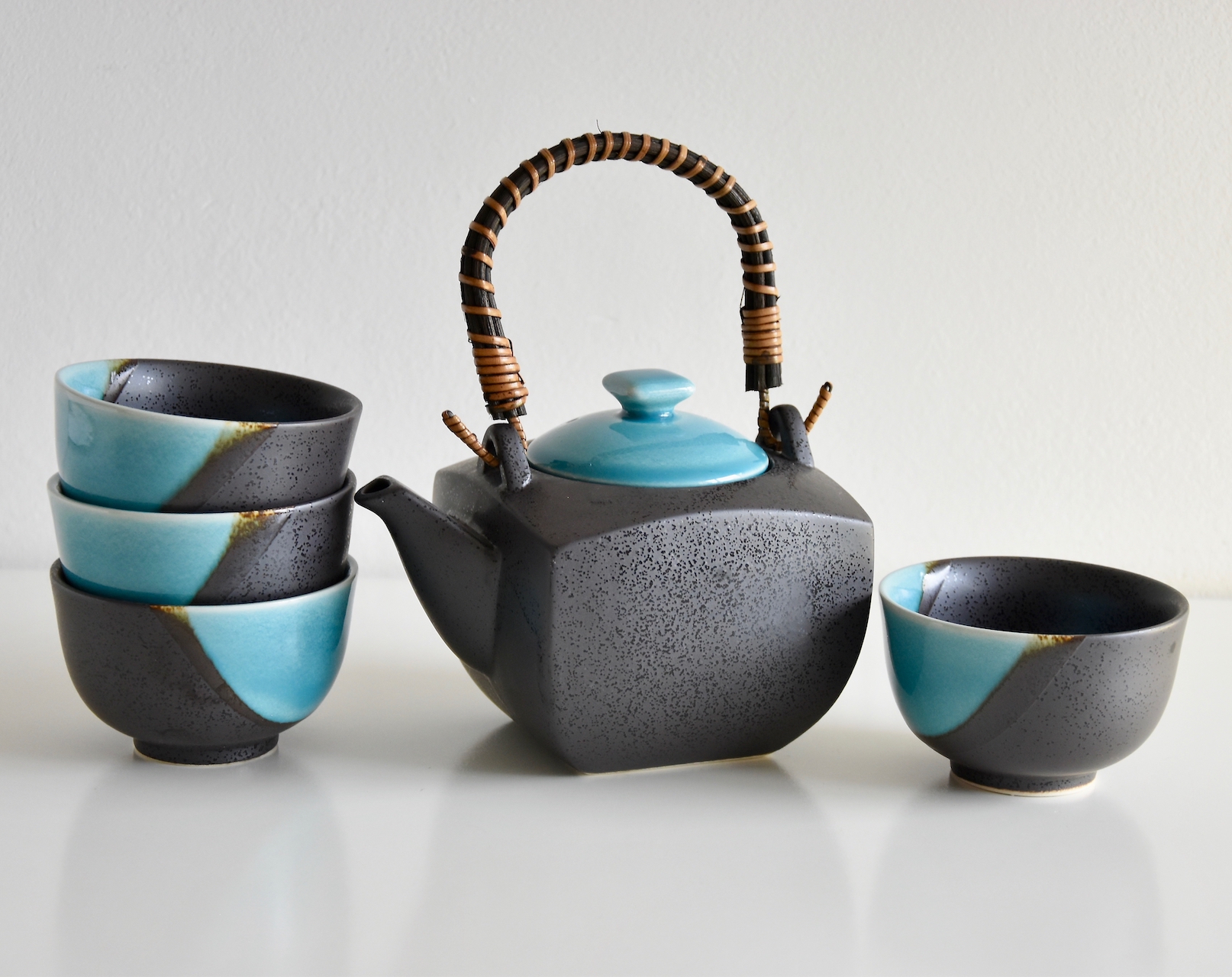 Theeset METALLIC BLUE, 5-delig, MIJ