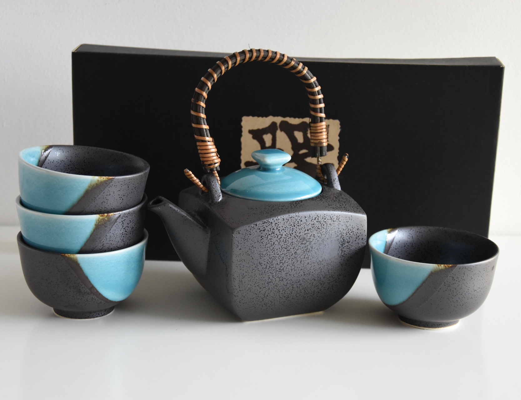 Theeset METALLIC BLUE, 5-delig, MIJ