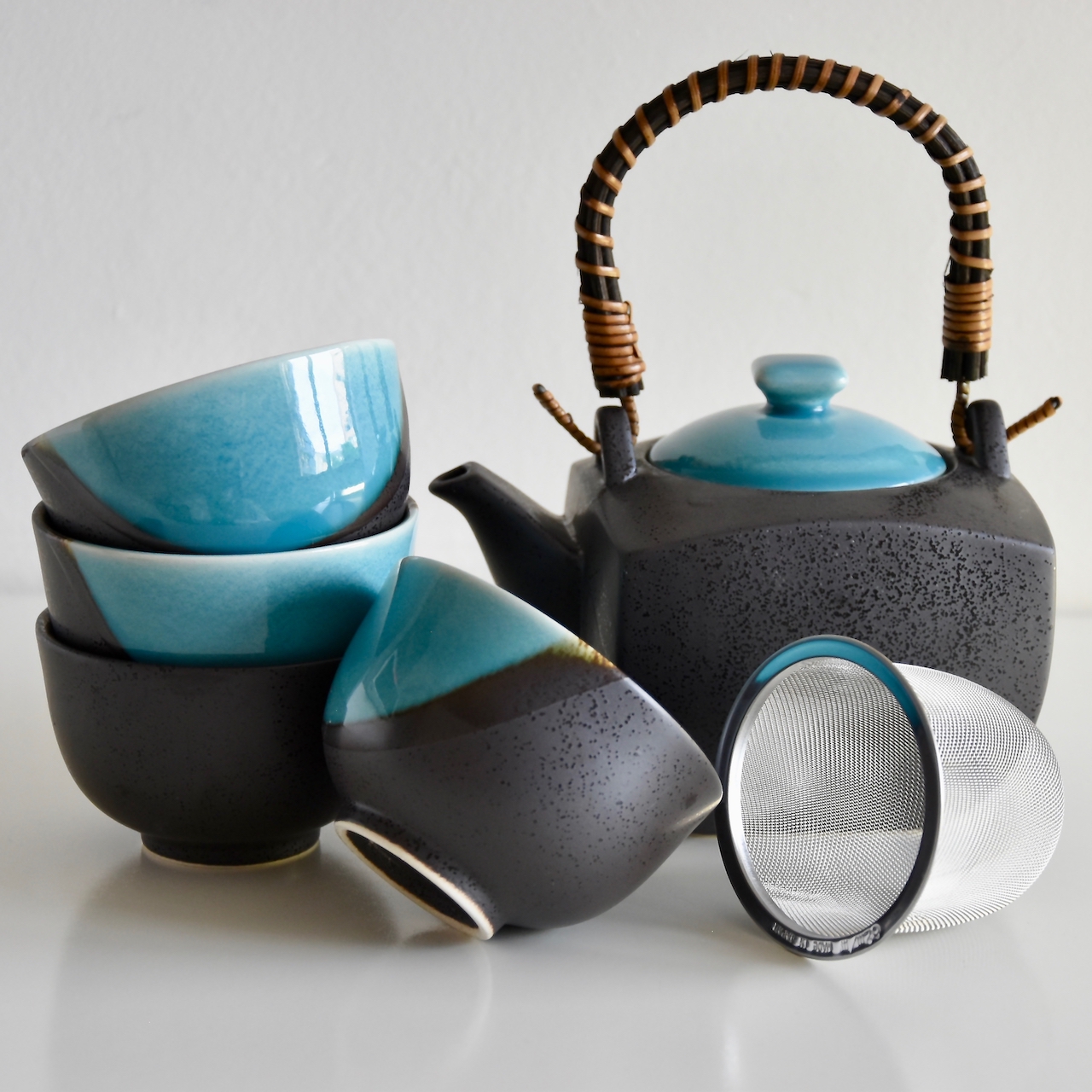 Theeset METALLIC BLUE, 5-delig, MIJ