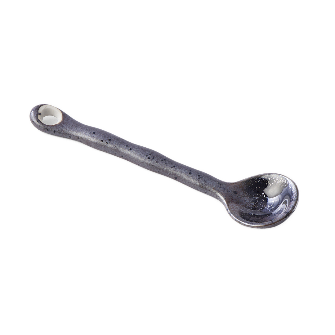 Tapaslepel BLACK SPECKLE 12 cm, MIJ