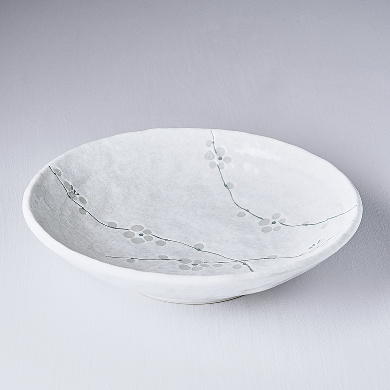Diep bord WHITE BLOSSOM 24 cm, 700 ml, MIJ