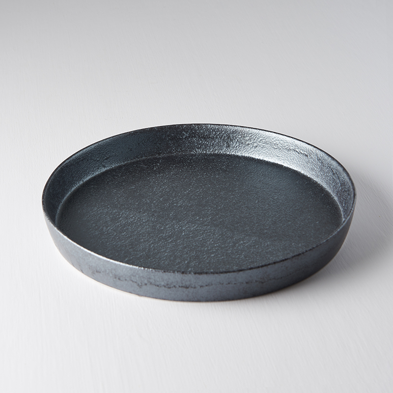 Dineerbord CRAFT 26 cm, hoge rand, zwart, MIJ