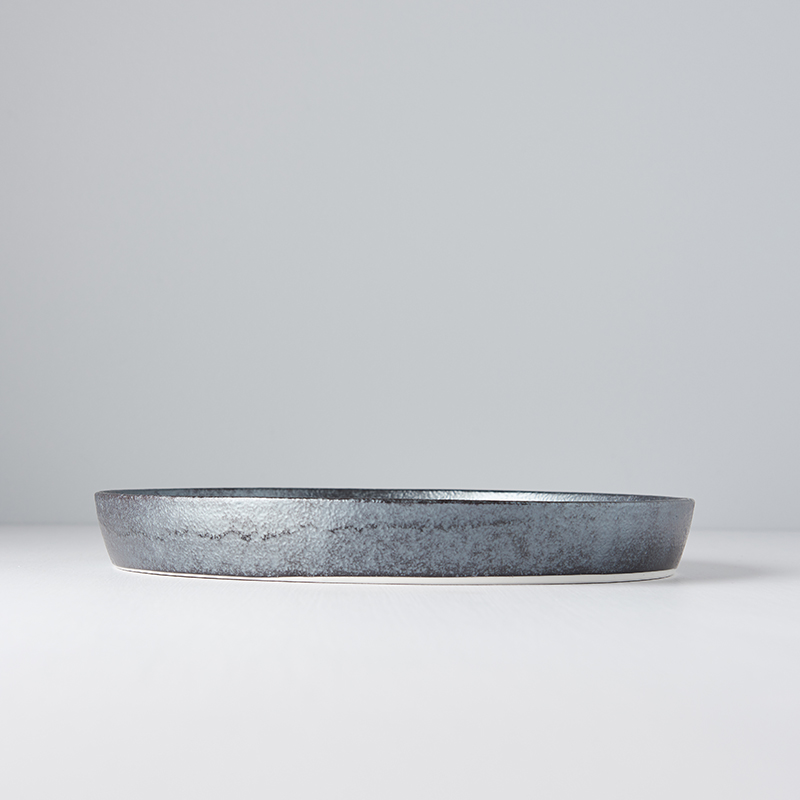 Dineerbord CRAFT 26 cm, hoge rand, zwart, MIJ