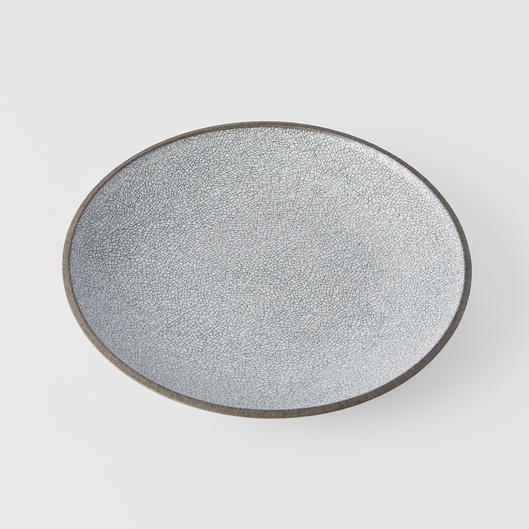 Dineerbord CRAZED GREY 25 cm, MIJ