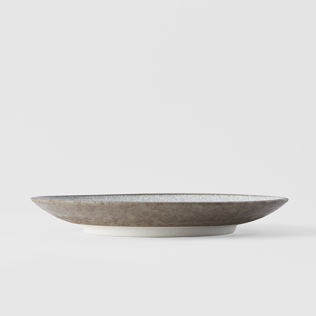 Dineerbord CRAZED GREY 25 cm, MIJ