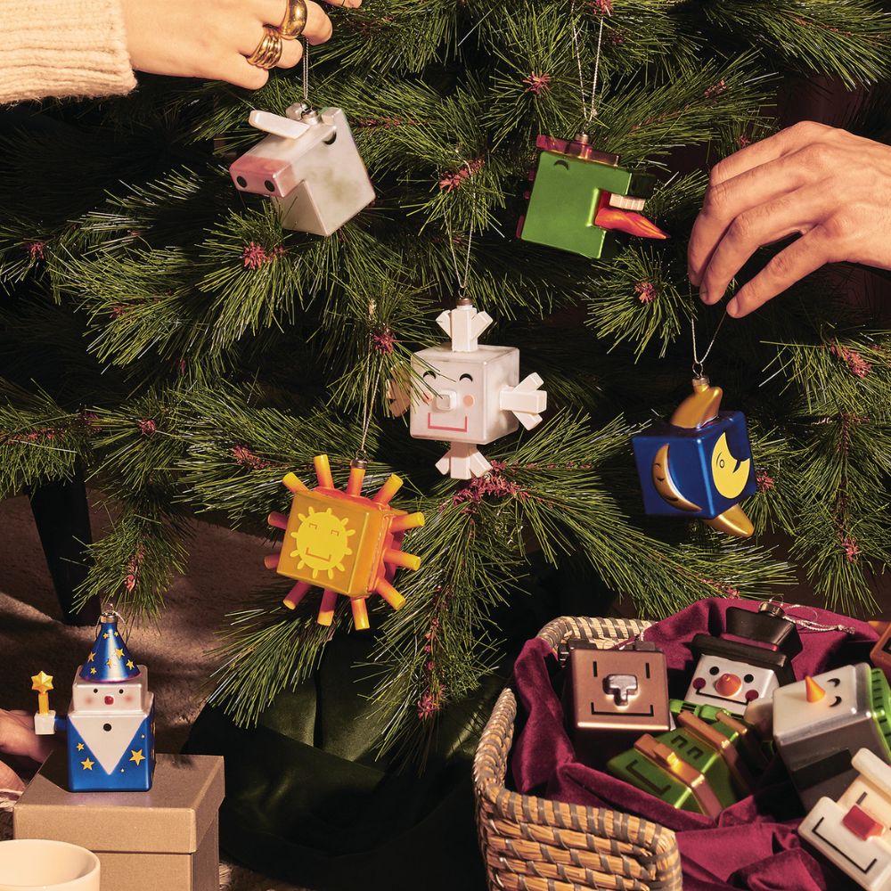 Kerstboomversiering CUBIK SUN, goud, Alessi