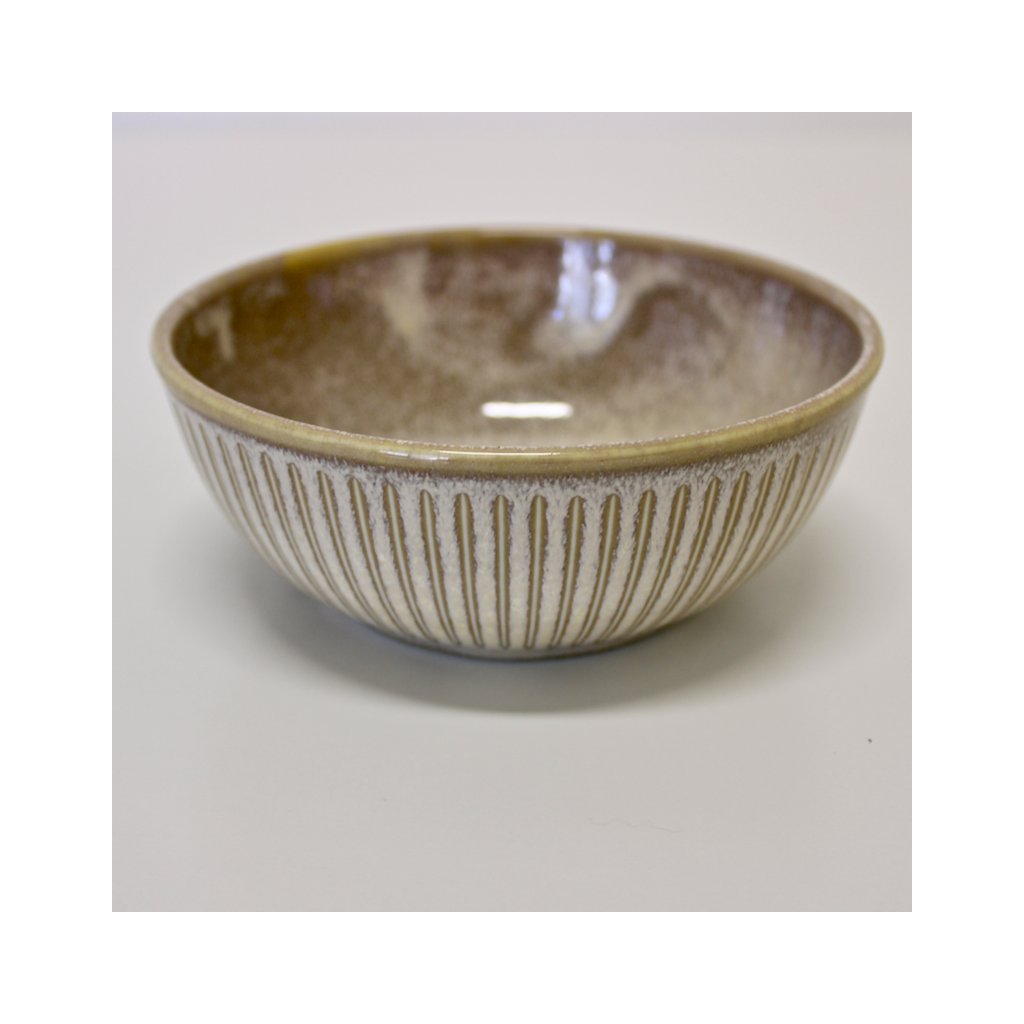 Serveerschaaltje RIDGED ALABASTER 13 cm, 300 ml, MIJ