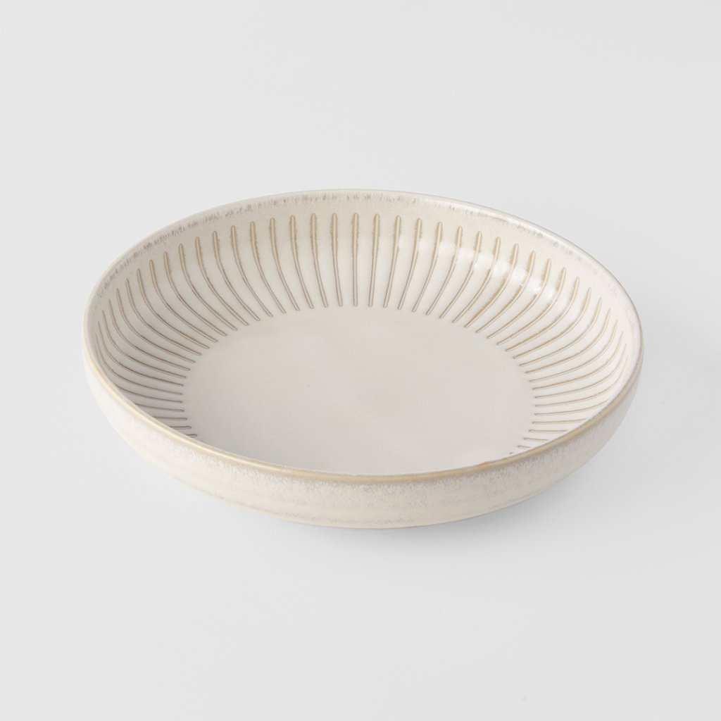 Diep bord RIDGED ALABASTER 20,5 cm, MIJ