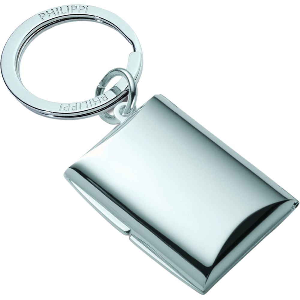 Sleutelhanger met fotomedaillon FRAME 5 cm, zilver, Philippi